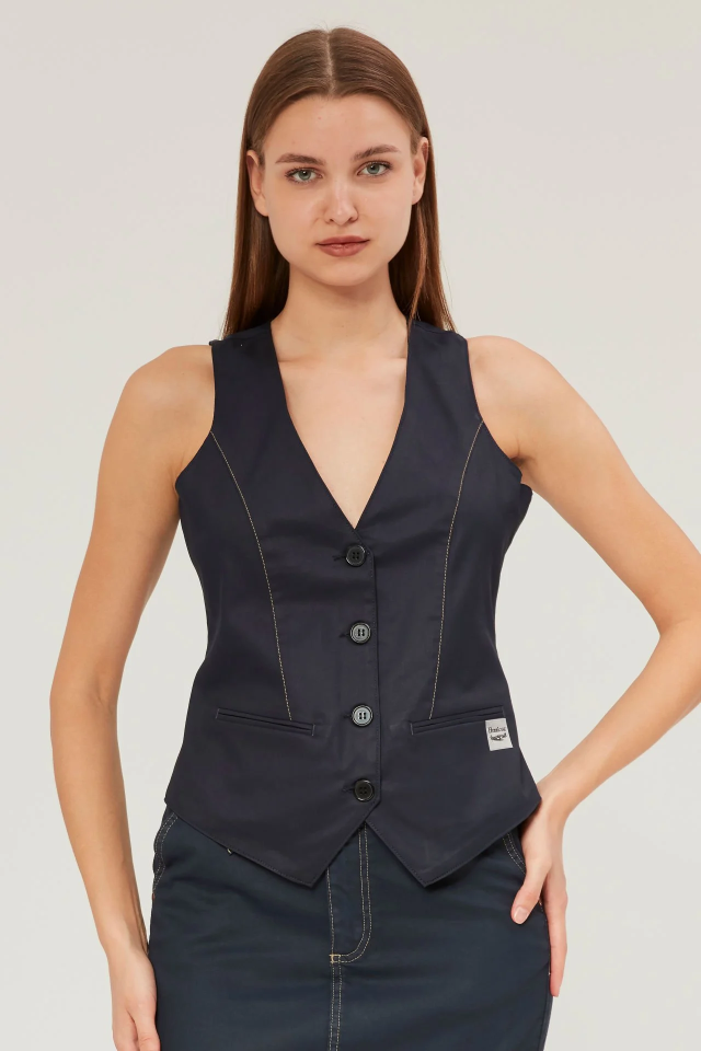 Aeronautics Dusk Blue Jeans Waistcoat