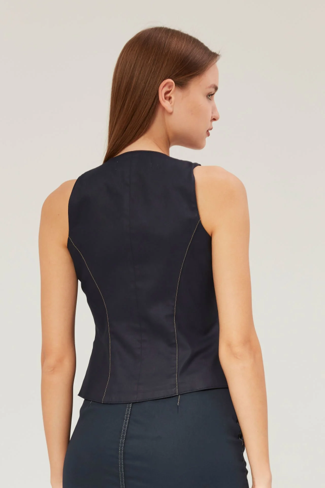 Aeronautics Dusk Blue Jeans Waistcoat